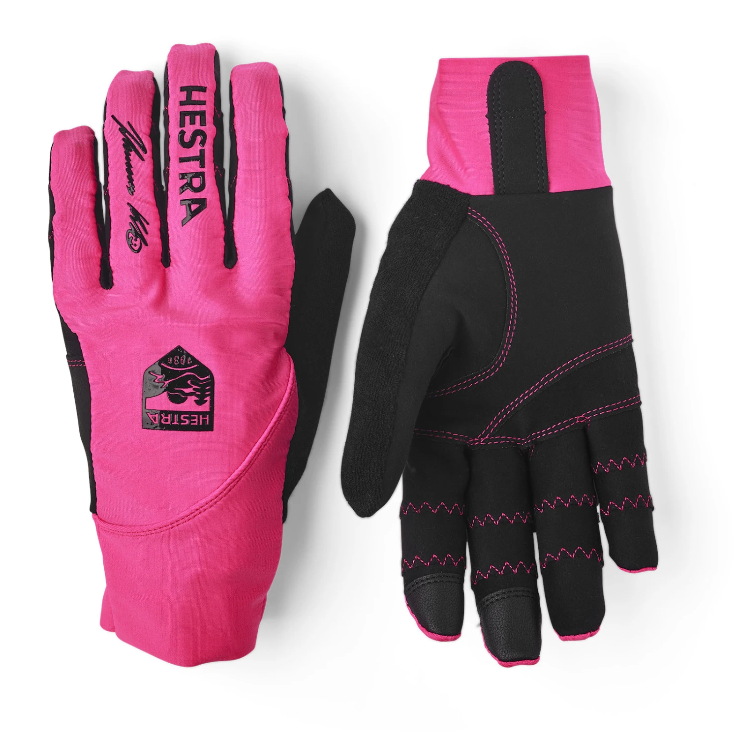 Hestra Ergo Grip Race Cut 5-finger Fietshandschoenen - Fuchsia/black