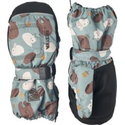 Hestra Baby Zip Long - Wanten - Sea Blue Print