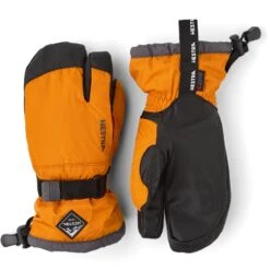 Hestra Gauntlet CZone Junior - 3 Vinger Handschoenen - Orange/graphite