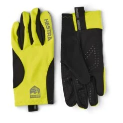 Hestra Runners All Weather - 5 Vinger Hardloop Handschoenen - Yellow Hi Viz