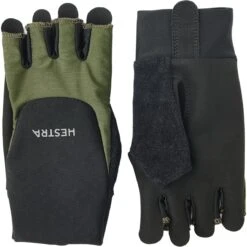 Hestra Sprint Short - 5 Finger Fietshandschoenen - Olijf / Zwart