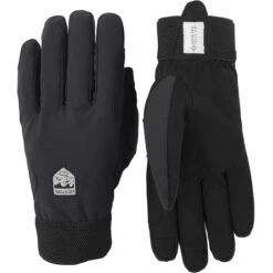 Hestra Windstopper Tracker - 5 Vinger Fietshandschoenen - Zwart/zwart