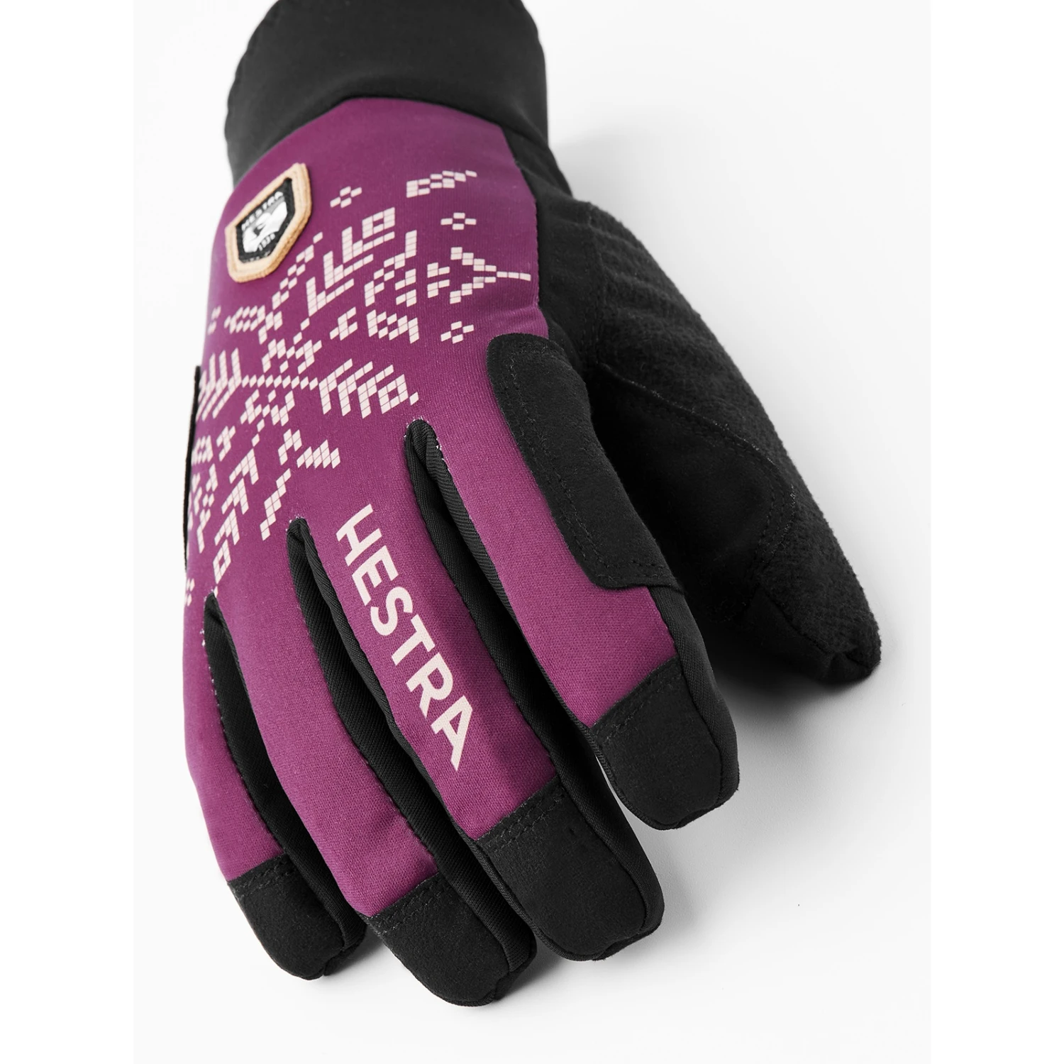 Hestra XC Primaloft - 5 Vinger Dames Langlauf Handschoenen - Bordeaux Print - Afbeelding 3