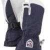 Hestra - Kid's Army Leather Heli Ski 3 Finger - Handschoenen Maat 4, Blauw/grijs