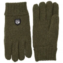 Hestra - Basic Wool Glove - Handschoenen Maat 7, Olijfgroen