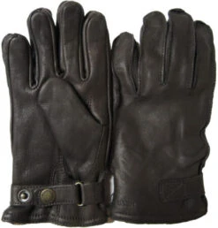Hestra Handschoen Deerskin Wool Terry Dark Brown