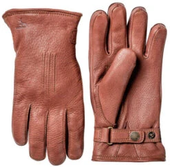 Hestra Handschoen Deerskin Lambskin Chestnut