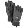 Zwarte Hestra Army Leather Wool Terry 5 Finger 30800 350100 Grey Black 8