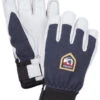 Blauwe Hestra Kinderen Army Leather Patrol Jr. Handschoen
