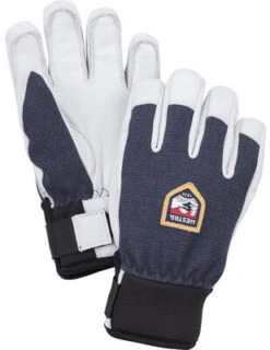 Blauwe Hestra Kinderen Army Leather Patrol Jr. Handschoen