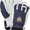 Marineblauwe Hestra Army Leather Patrol Ski Handschoenen Heren